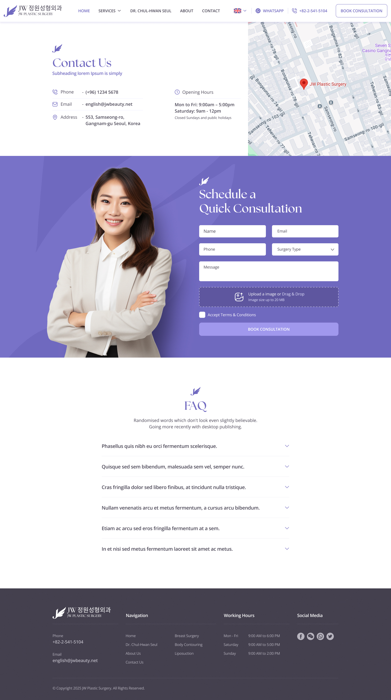 Contact us page