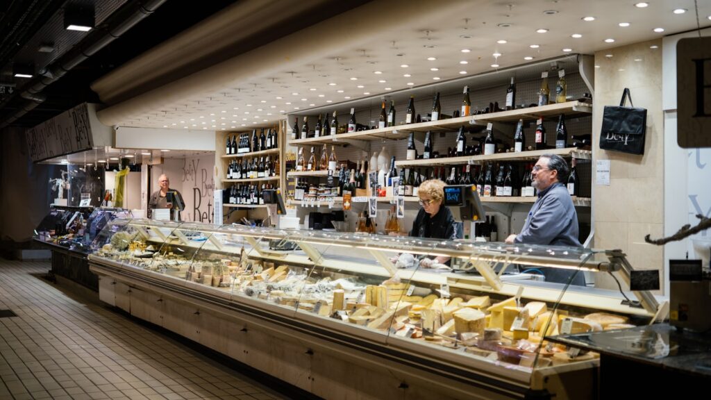 Deli counter staff at one store location fulfilling online orders