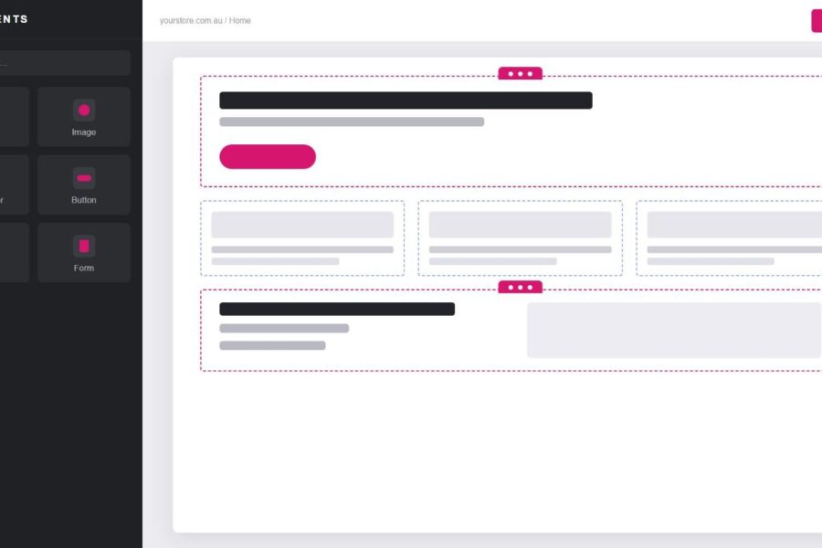 Moving away from Elementor: the Elementor editor with its widget panel and page sections
